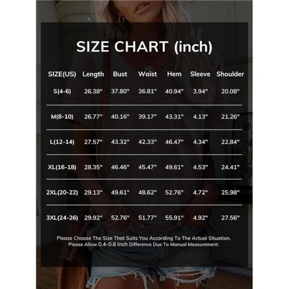 Womens T Shirts 2025 Short Sleeve V-Neck Shirts Cute Fit Summer Casual Tee Tops - Picture 6 of 7